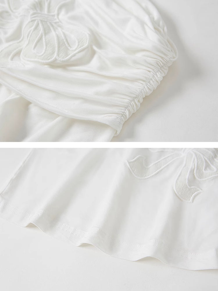 Besticktes Top mit einem Schulterträger