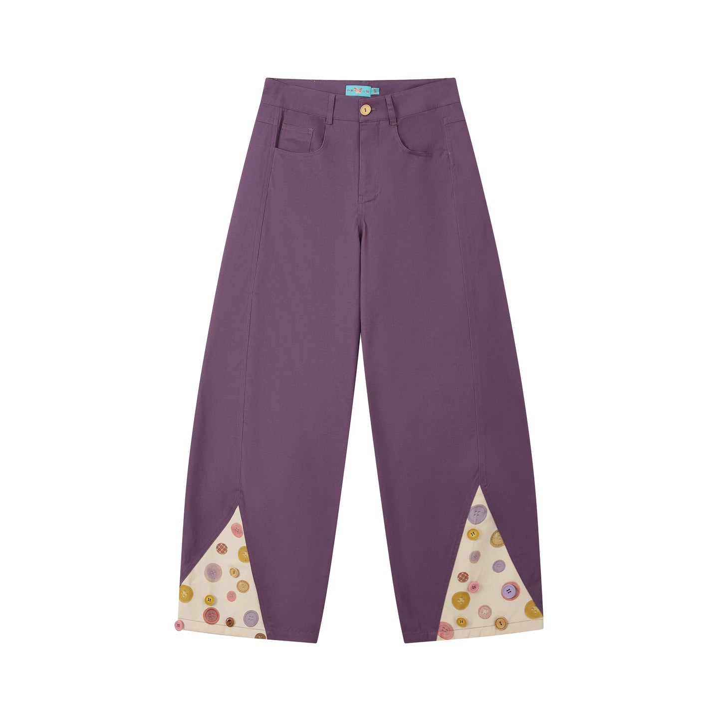 Eggplant Purple Button Pants