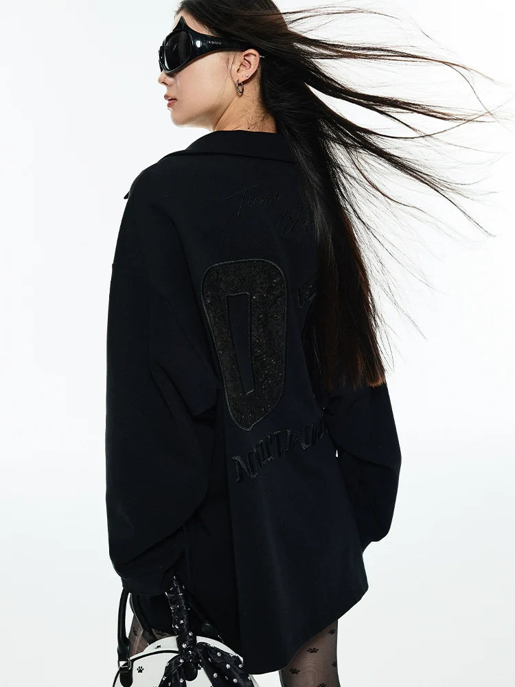 V-Ausschnitt lockere Strickware