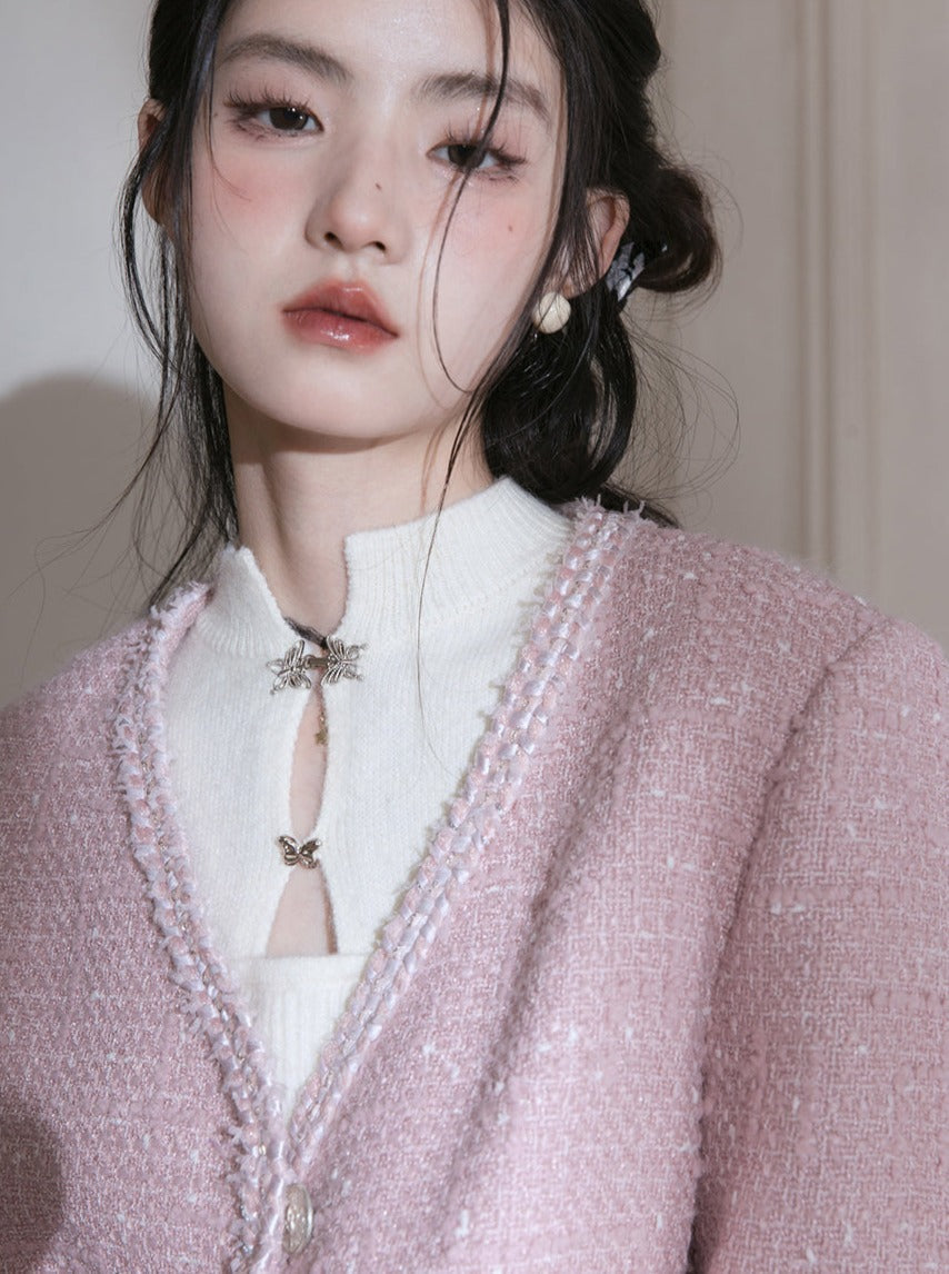 Chinesischer Stil Wollkleid