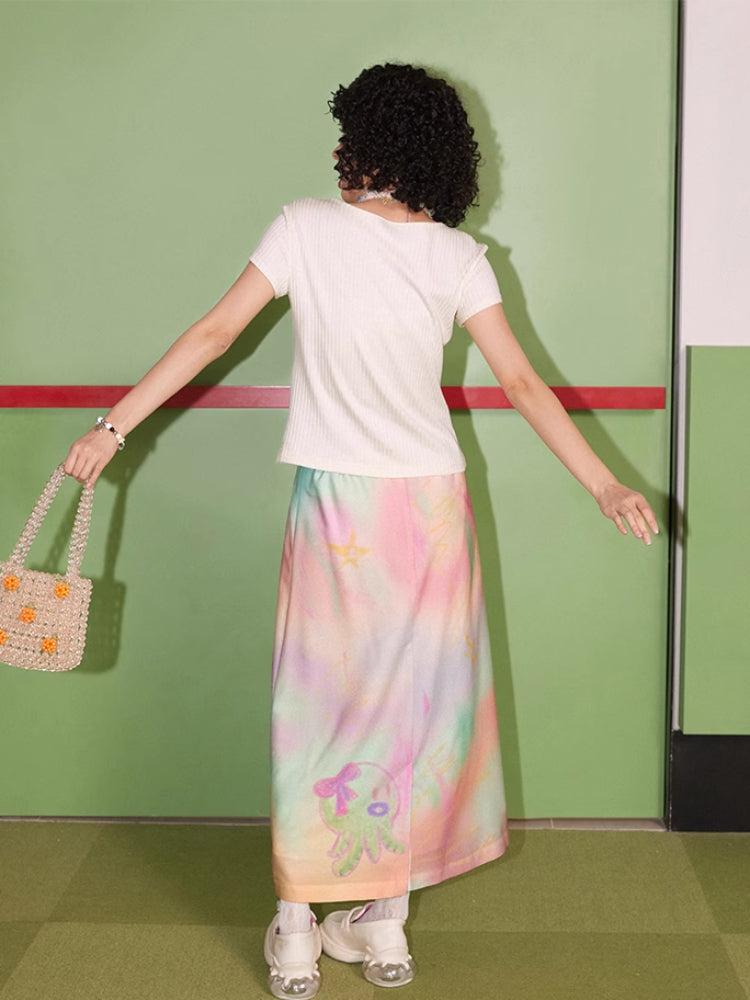 Bedrucktes T-Shirt mit kurzen Ärmeln