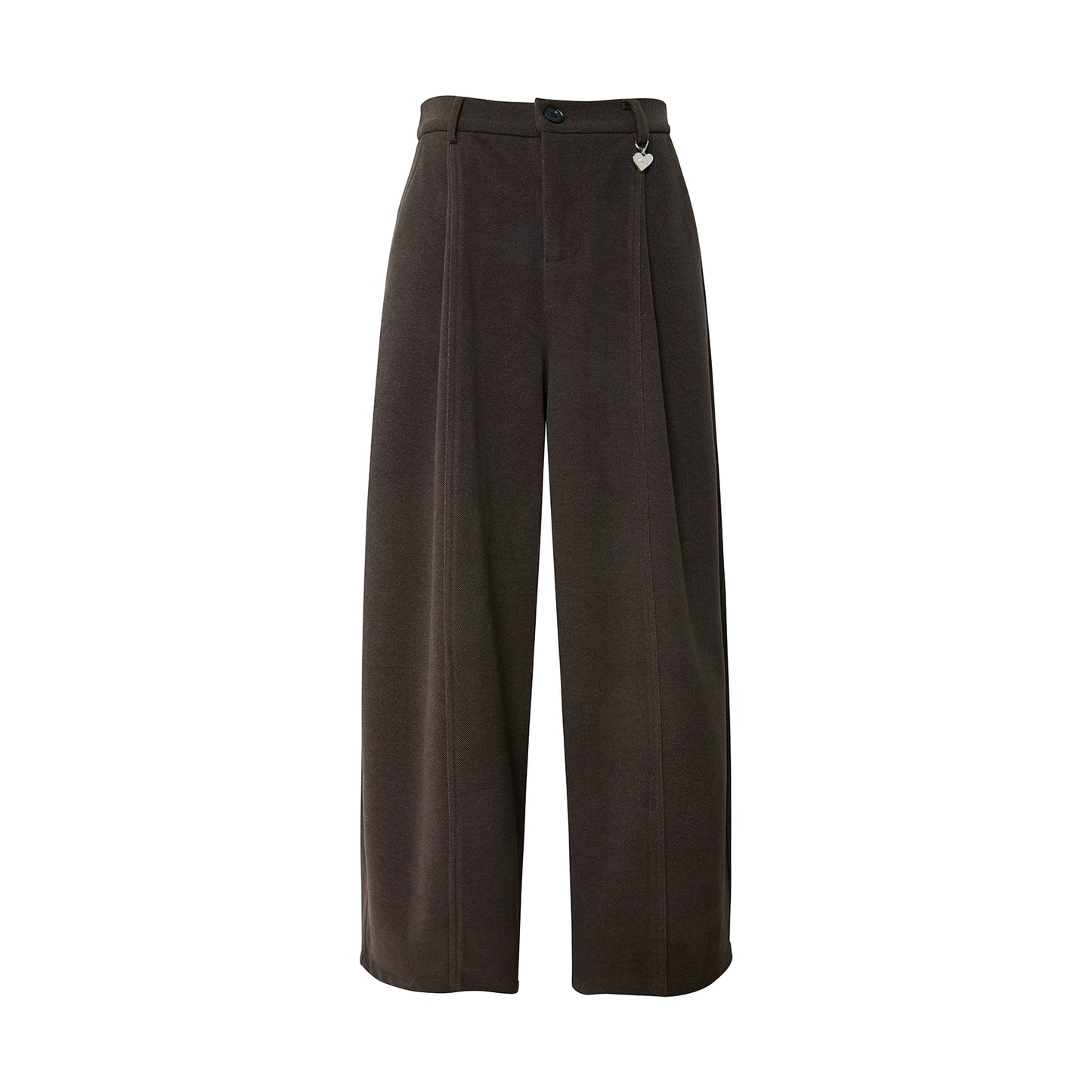 Brown Heart Woolen Pants