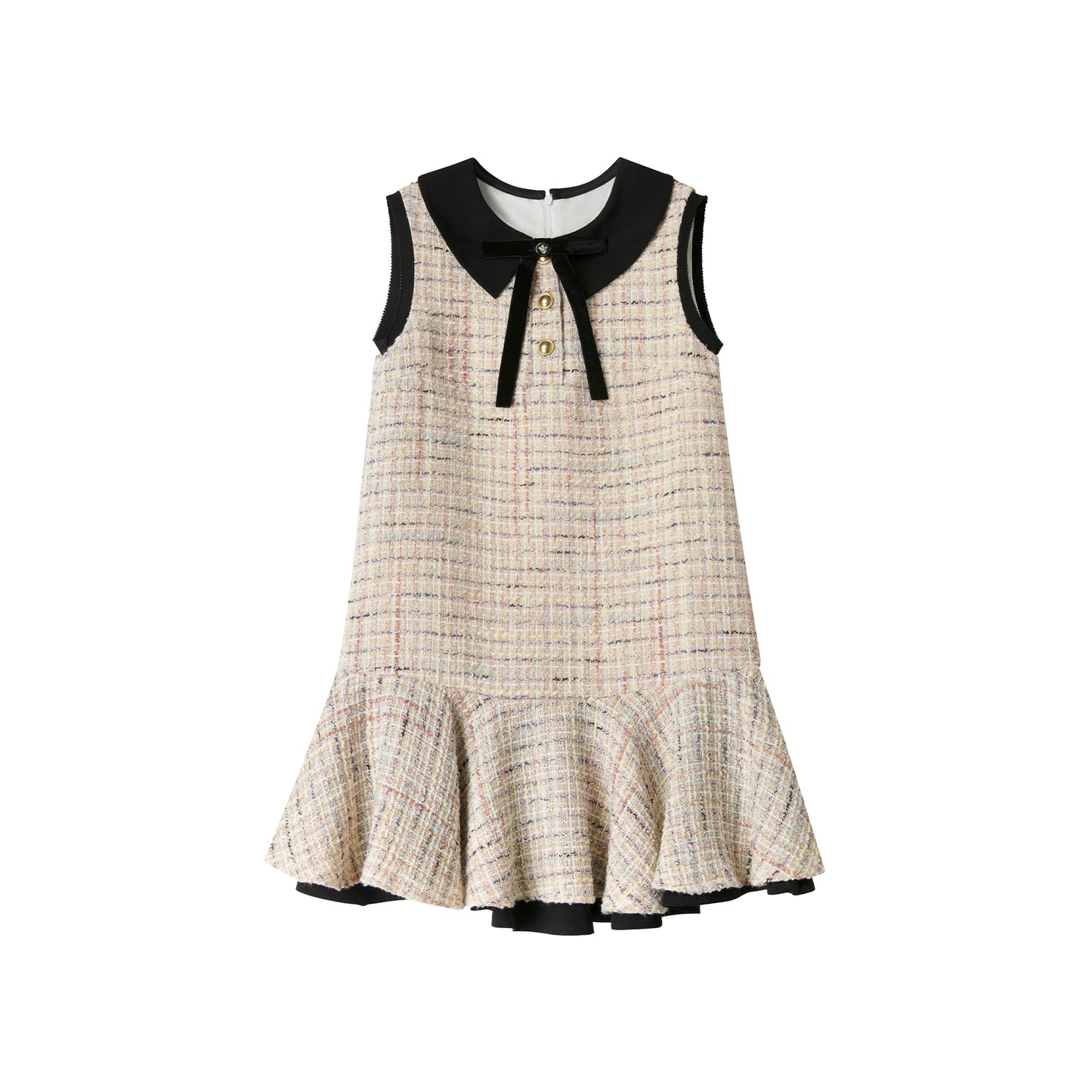 Pink Wool Pleated Dress