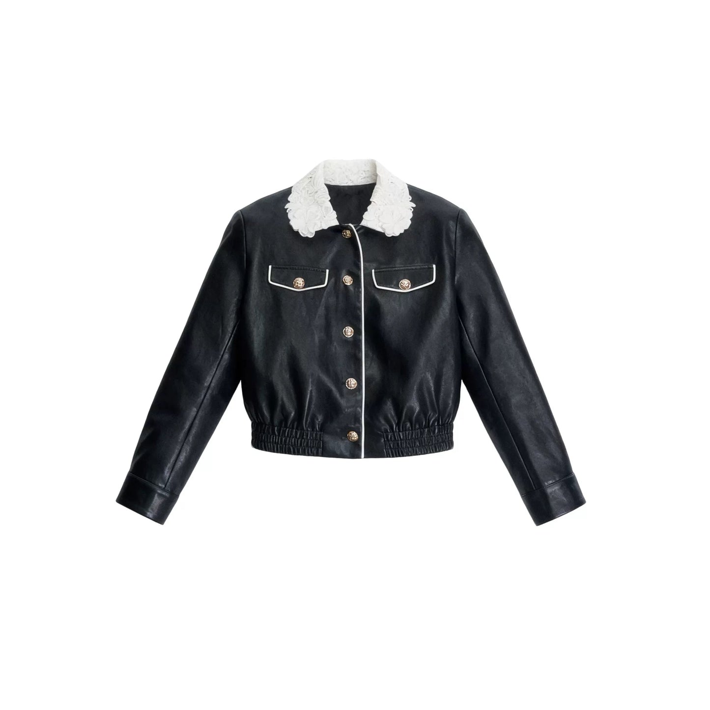 Lace Undercurrent Leather Jacket