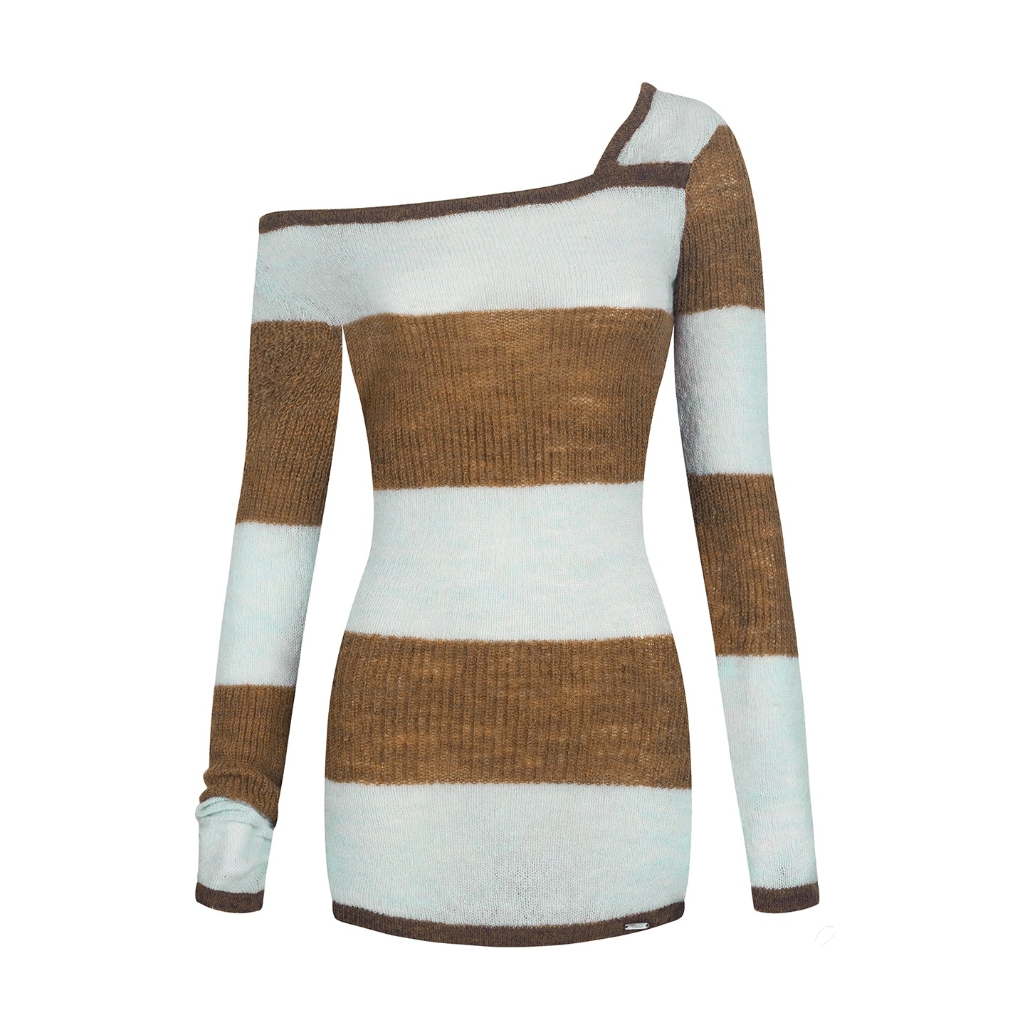 Color-Block Asymmetrical Knit Sweater