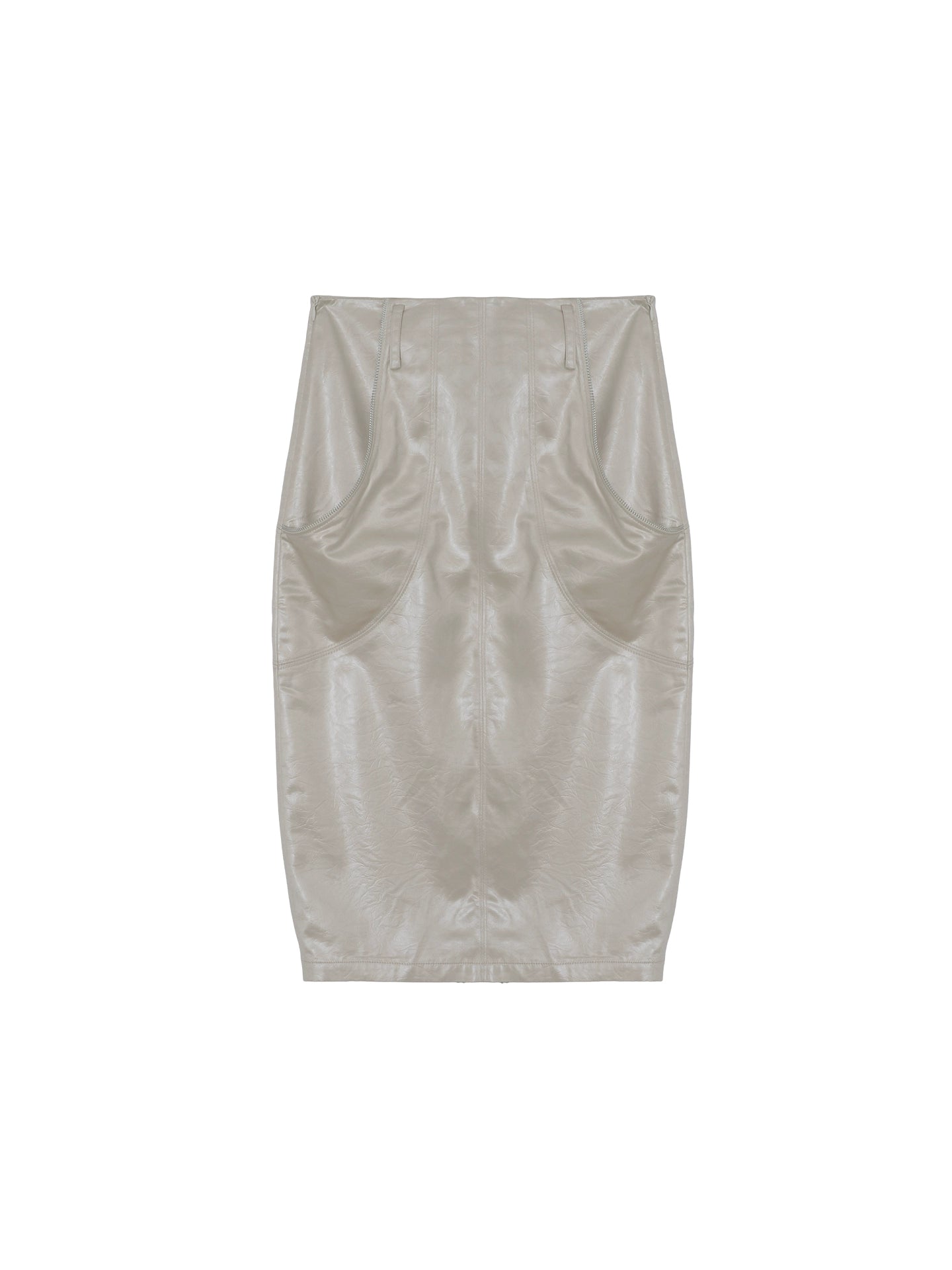 Western Metallic Slim Fit Skirt