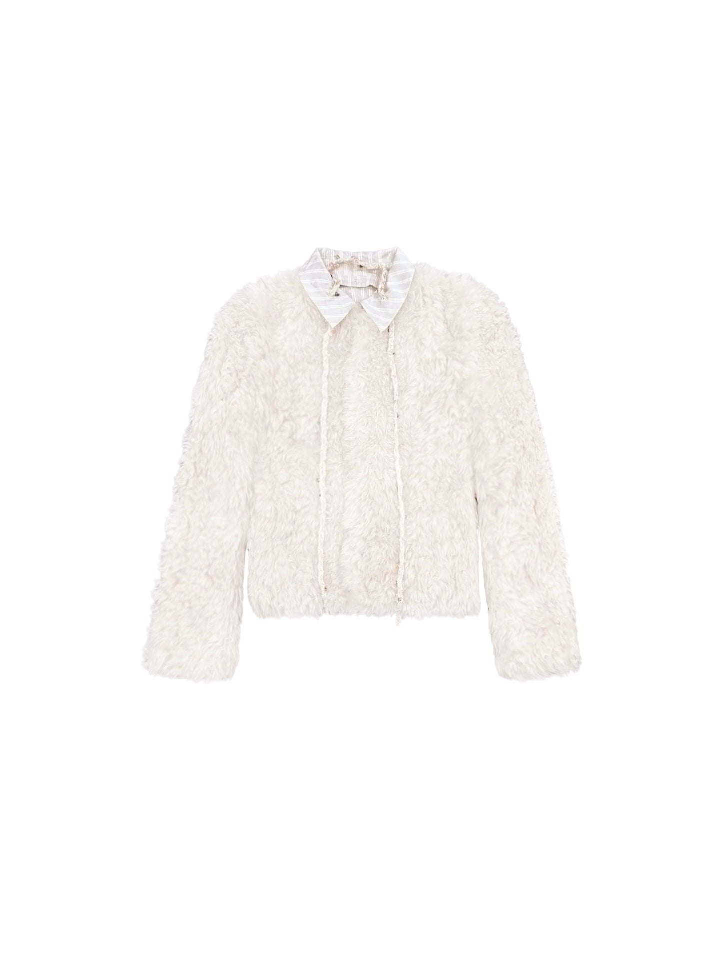 Luxury Shirt Collar Fur Jacket