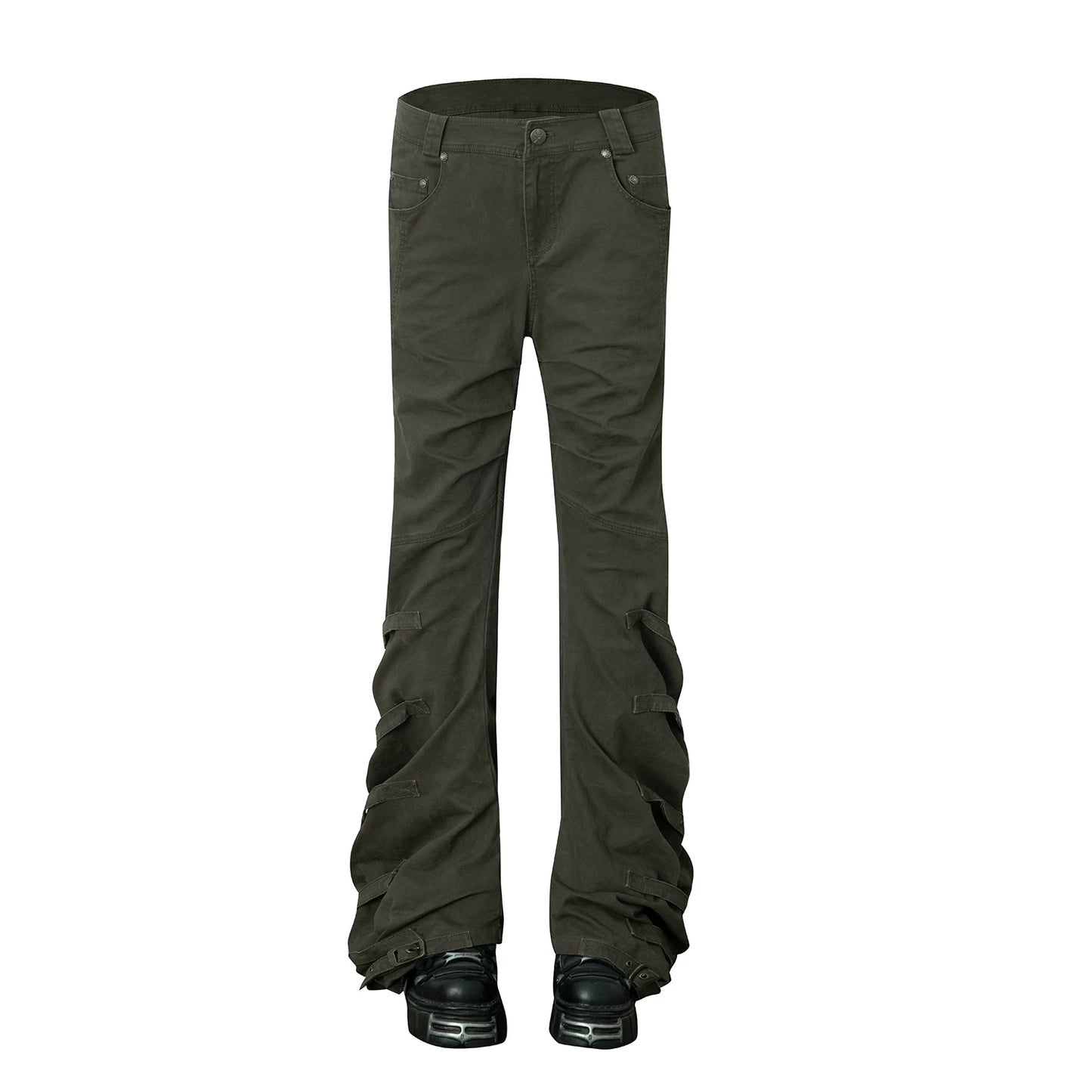 Retro Washed Cotton Trousers