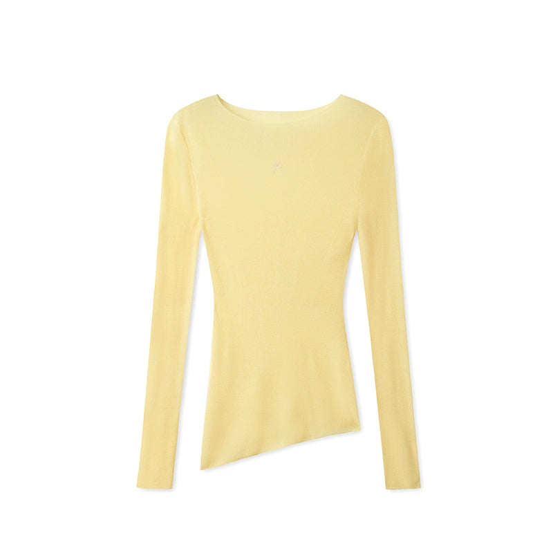 High Neck Long Sleeve Knit Wool Top