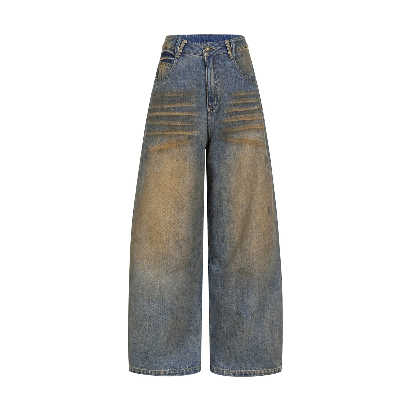 Vintage Smeared Denim Pants