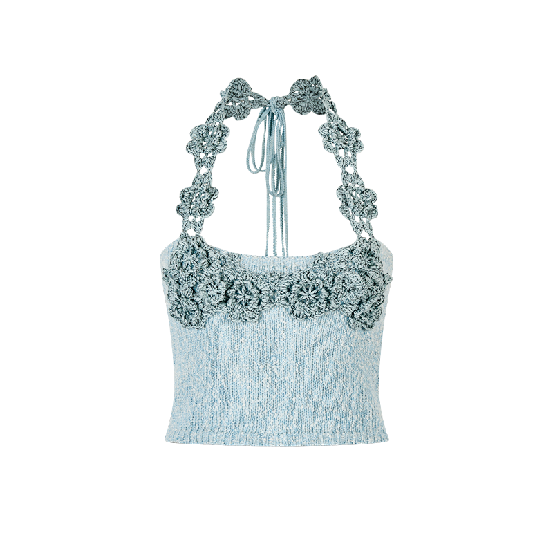 Summer Halter Knit Top