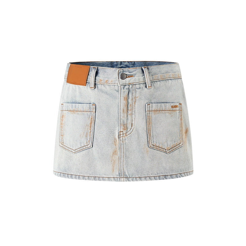 Sack Denim Skirt