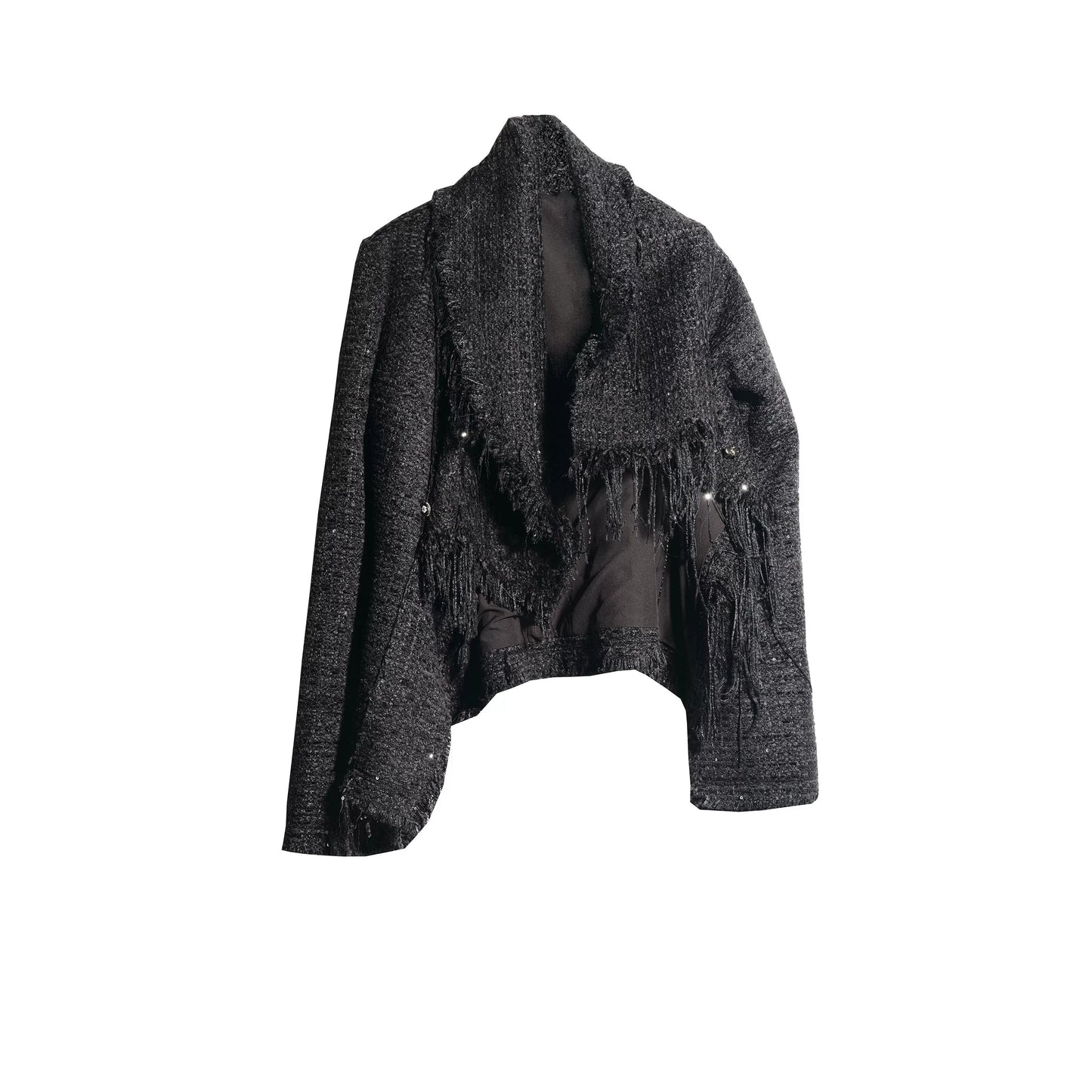 Bohemian Asymmetrical Fringe Jacket