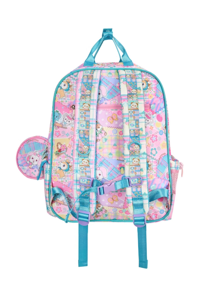 Panda print school bag