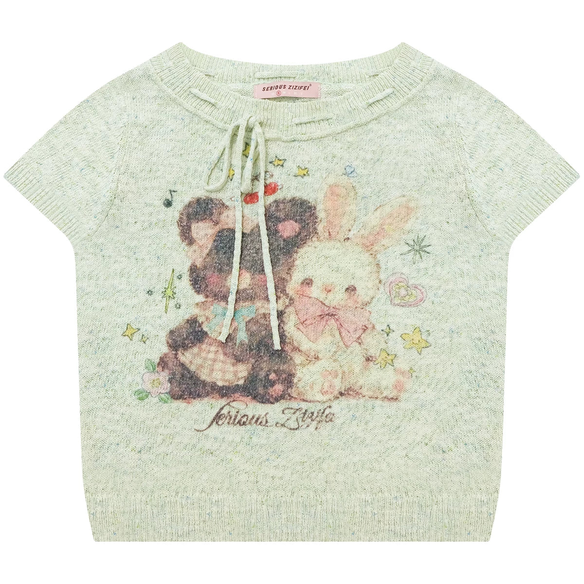 Bär und Hase Retro-Oberteil
