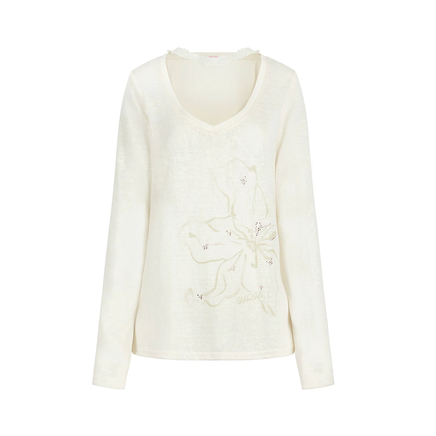 V-Neck Printed Blouse