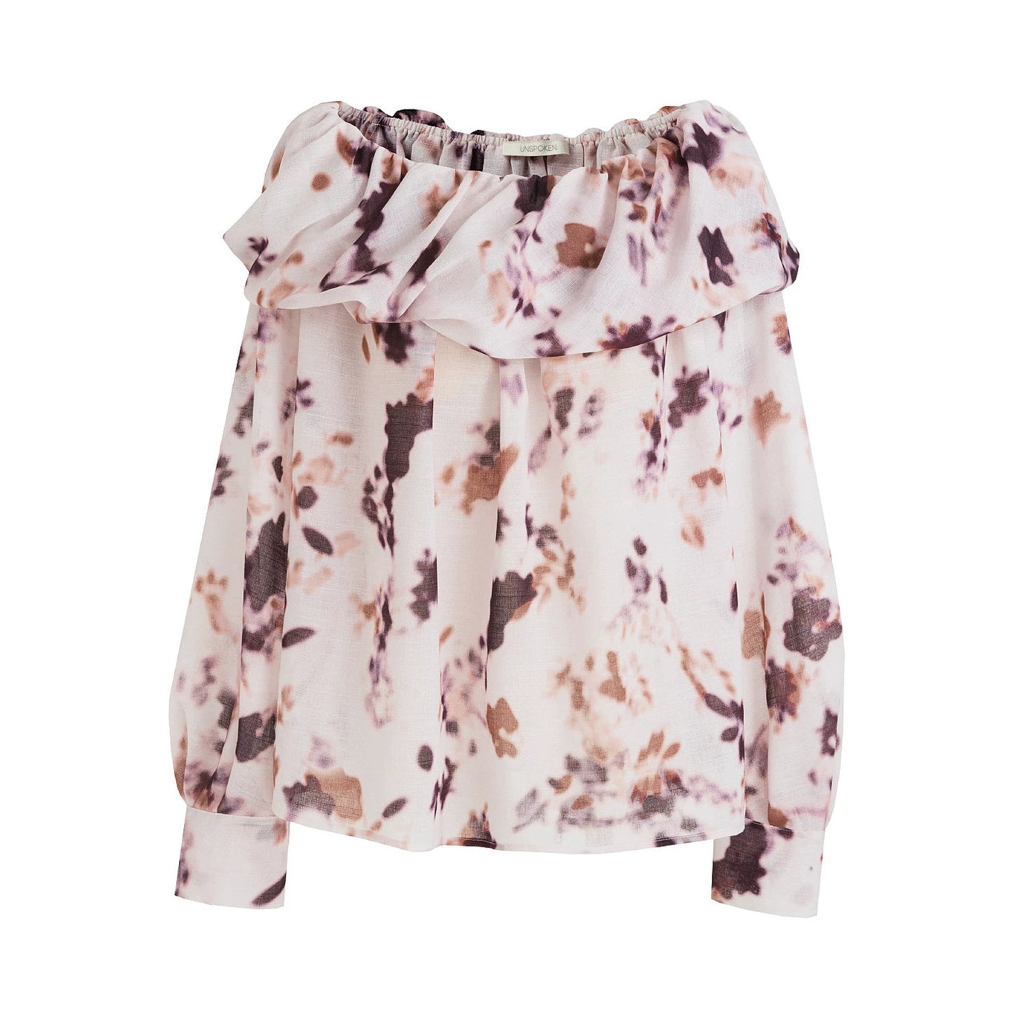 Elegant Tie-Dye Off-Shoulder Blouse
