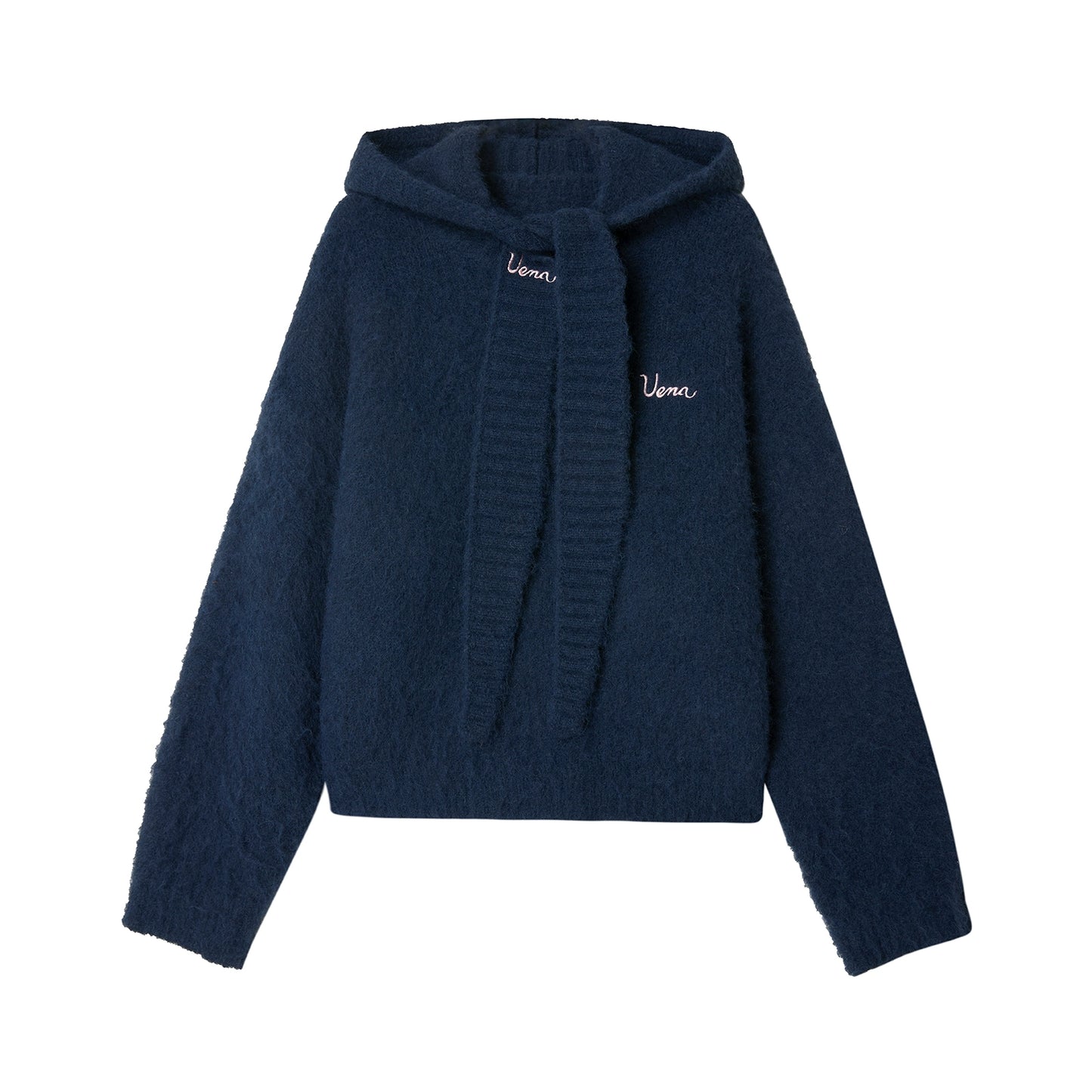 Navy Wool Hooded Sweater