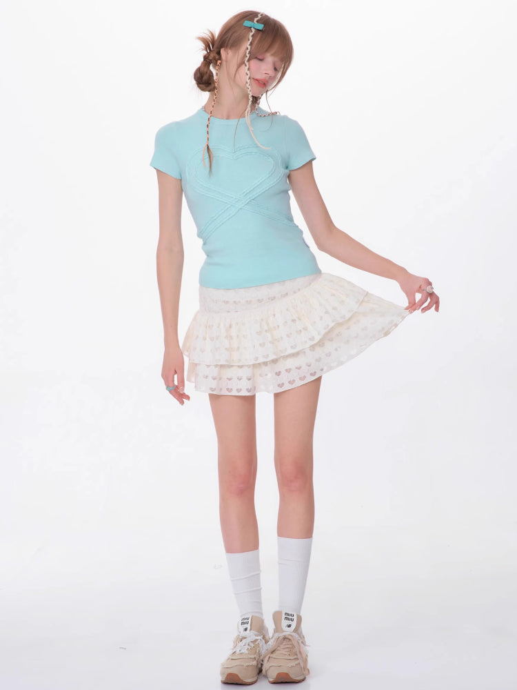 니트 반팔 티셔츠