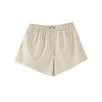 Spicy Coffee Leather Shorts