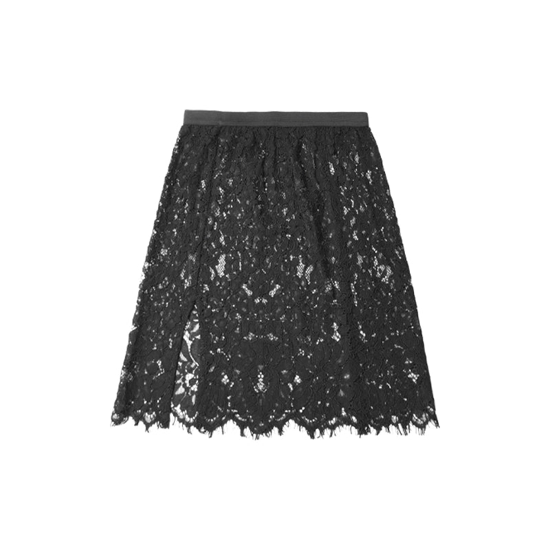 Gothic Lace Overlay Skirt