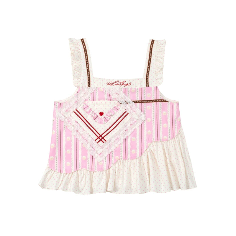 Sweet Pink Lace Vest