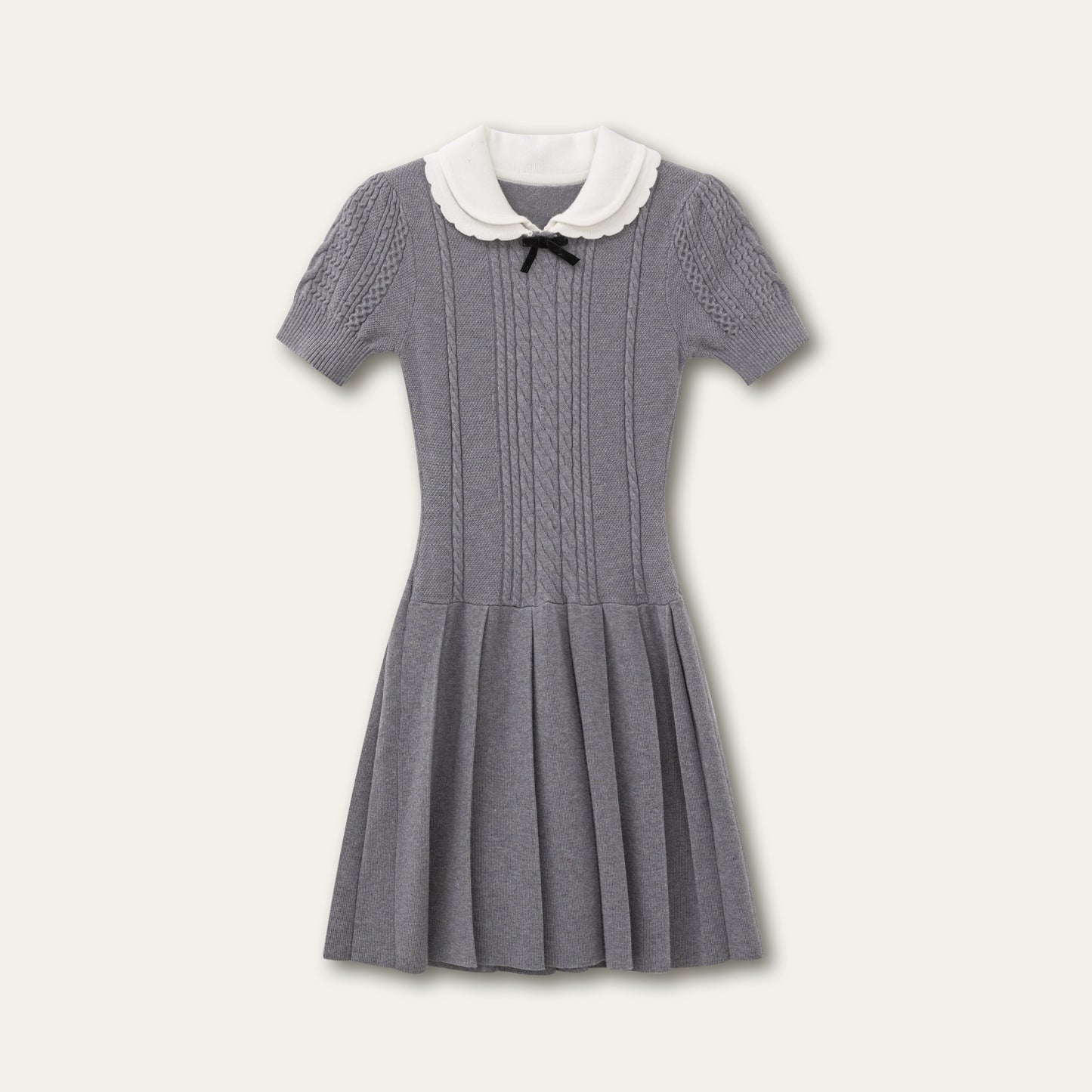 Slim Knit Pleated Dress