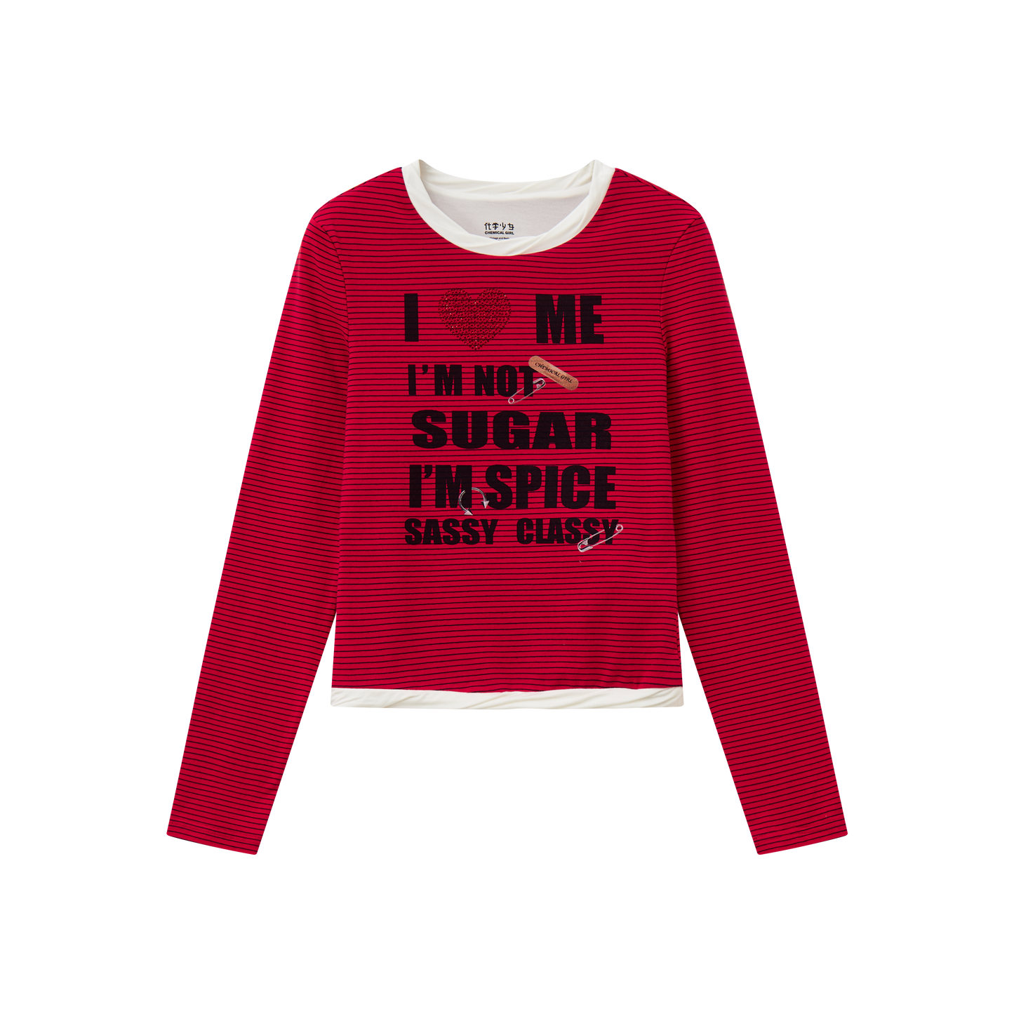 Slim Fit Long-Sleeve Striped Top