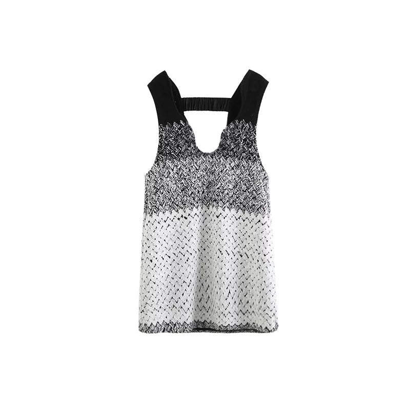 Mehrschichtiges Wollkleid mit Farbverlauf