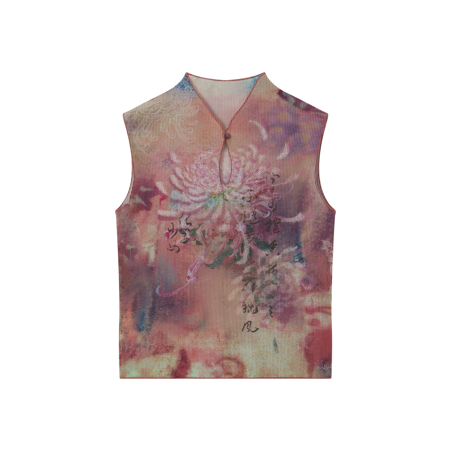 Twilight Chrysanthemum Pleated Vest