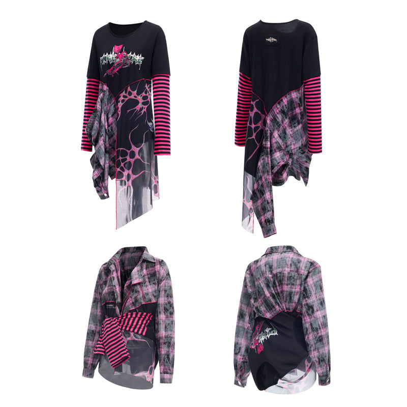 Striped Mesh Hottie Dress