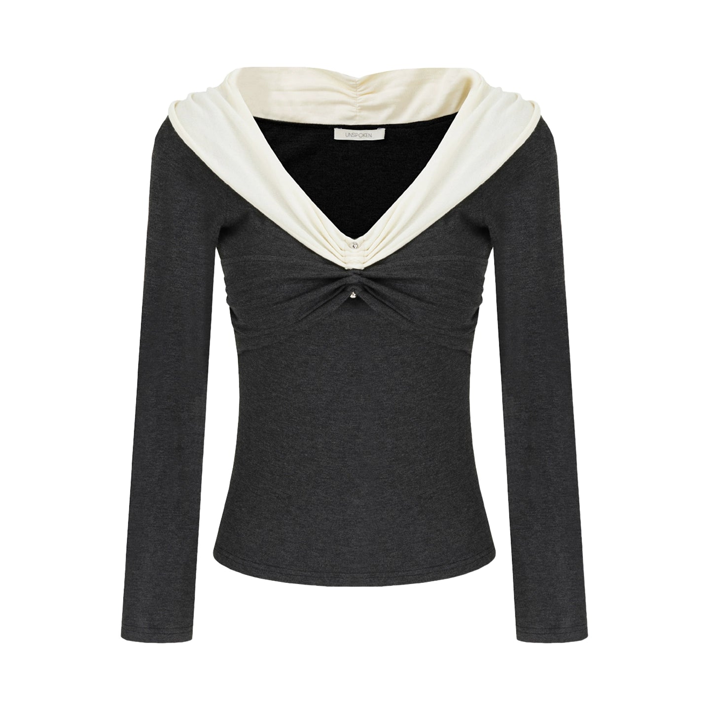 Elegant Collar Knitwear Top