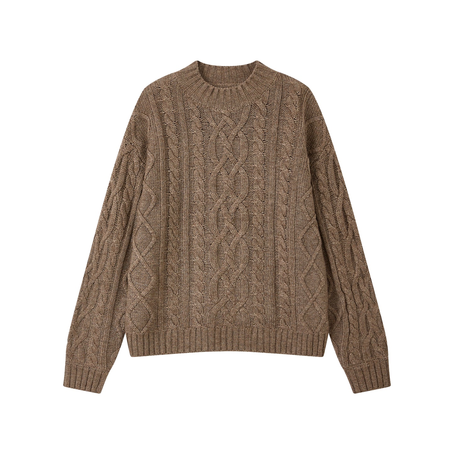 Sheep Wool Cable Knit Sweater