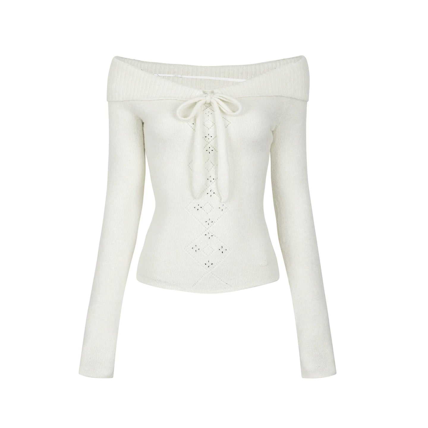 Elegant Crochet One-Shoulder Sweater