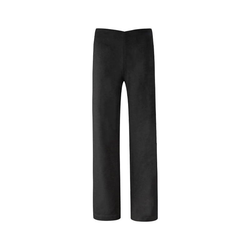 Solid V-Waist Fleece Pants