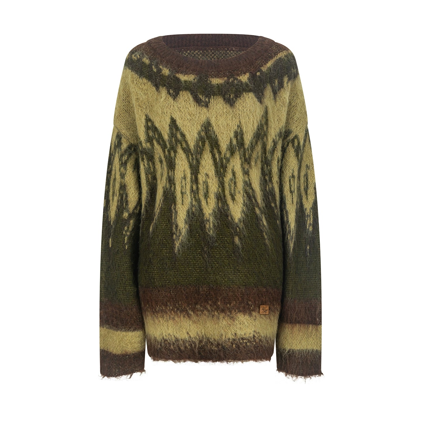 Retro Contrast Jacquard Loose Sweater