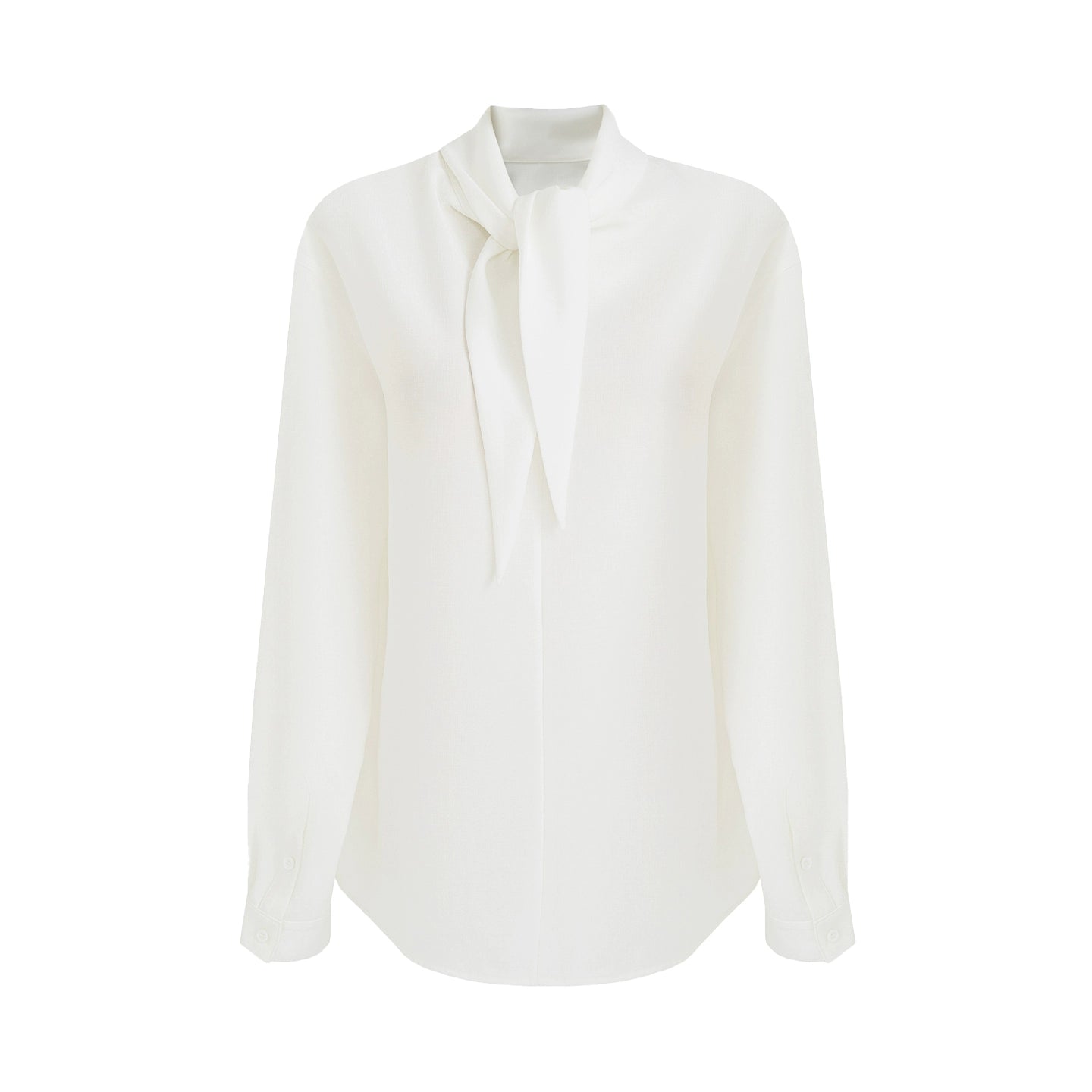 Autumn White Lace-Up Shirt