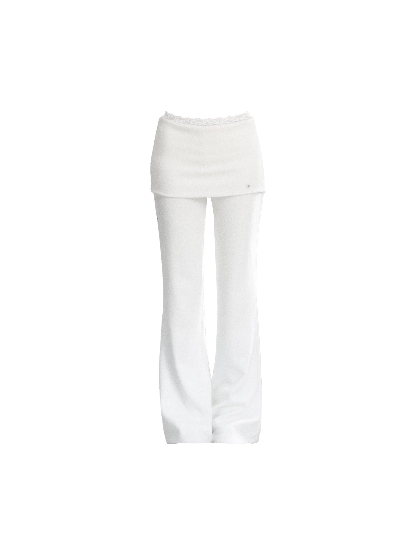 Lace Patchwork Bootcut Pants