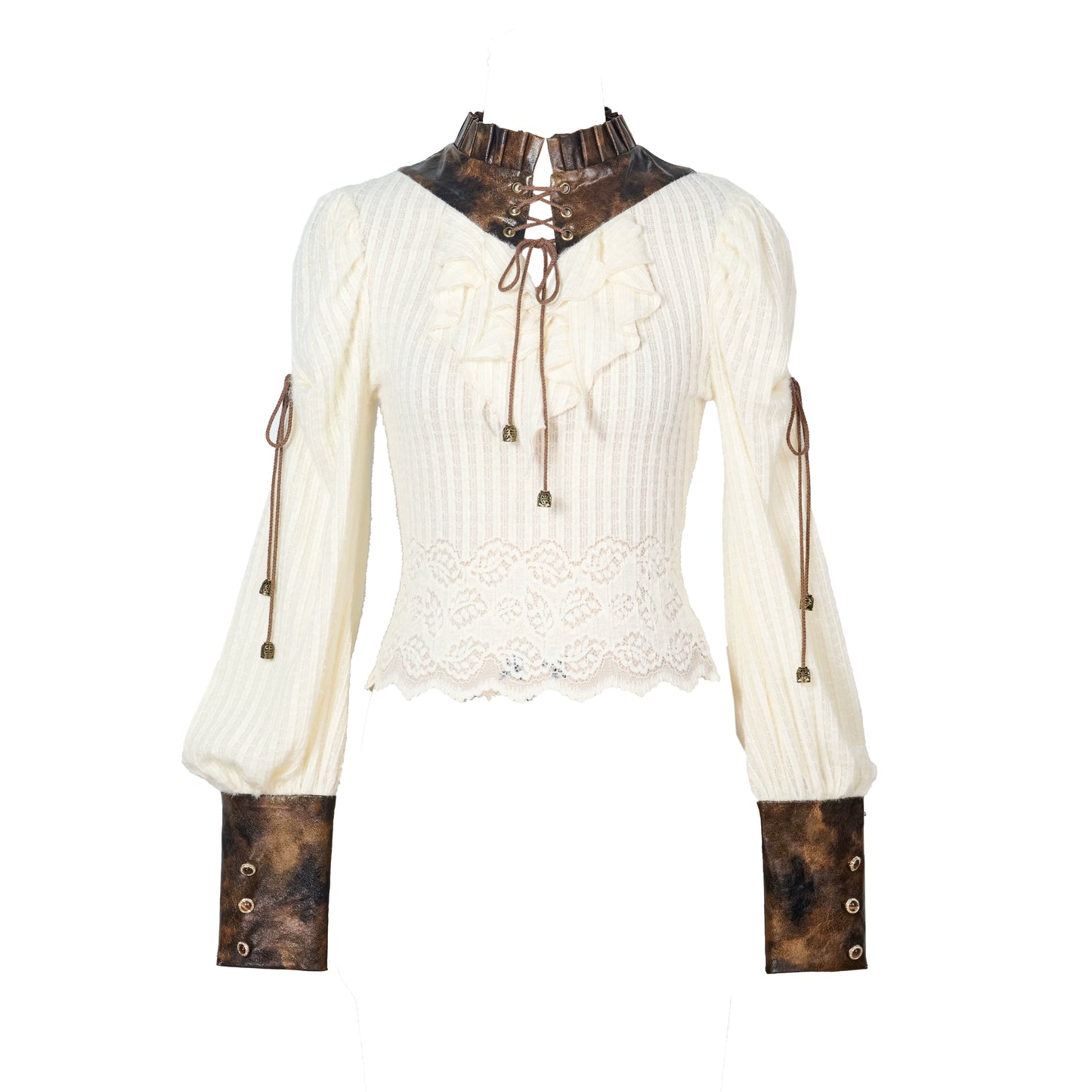 Steampunk Knitted Lace Top