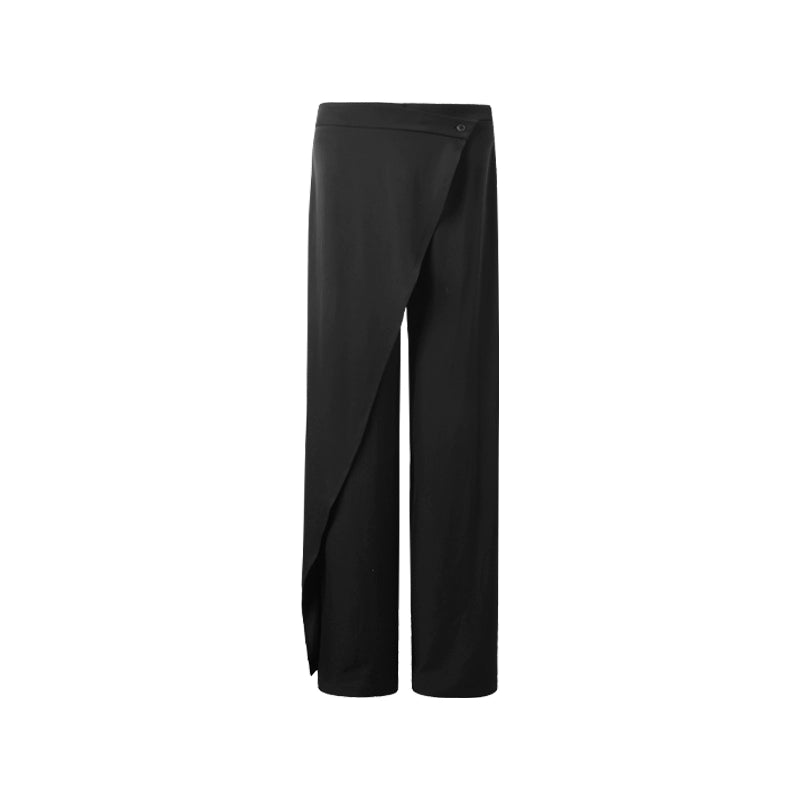Asymmetrical Black Winter Pants