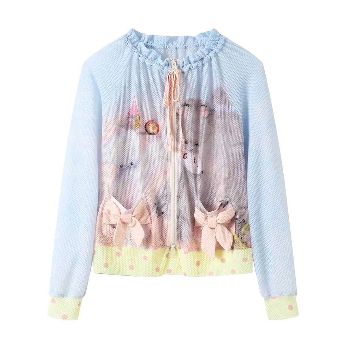 Illustration Mesh Sun Protection Top