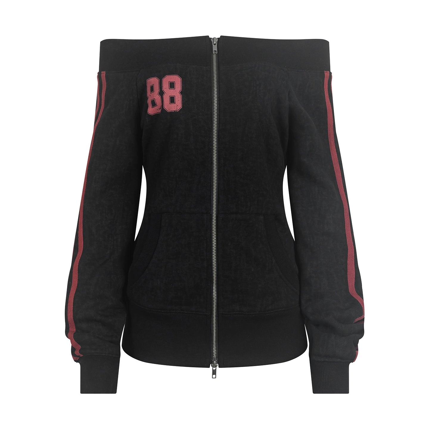 Casual Mottled One-Shoulder Sweatshirt