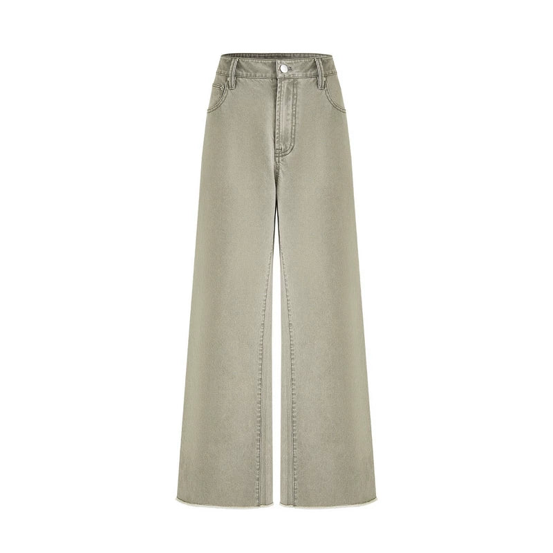 High-Waisted Denim Pants