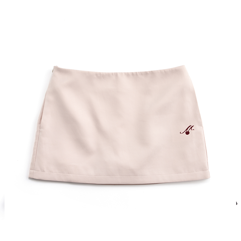 Flocked Cherry A-Line Skirt