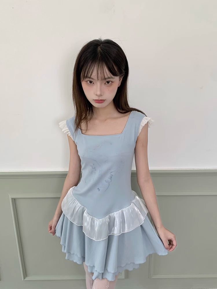 Low waist slim fit knit dress