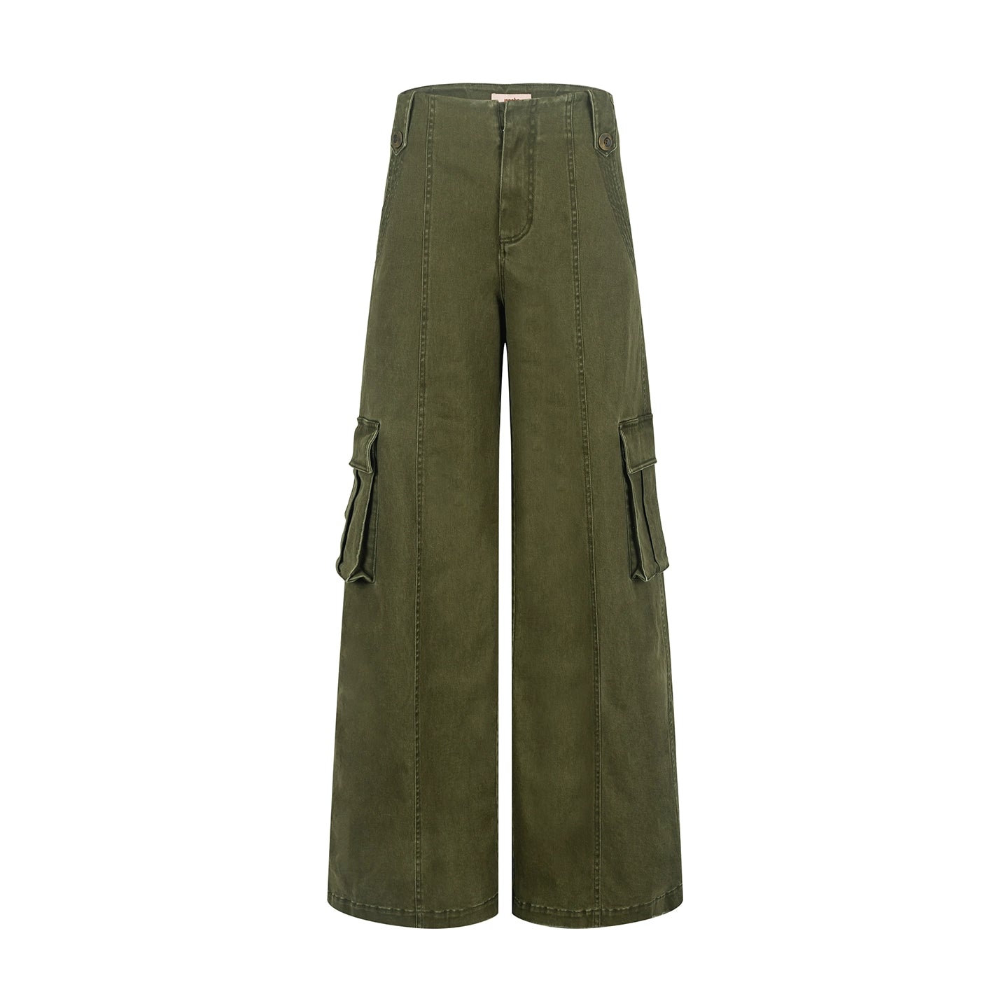 Cool Military Green Cargo Jeans