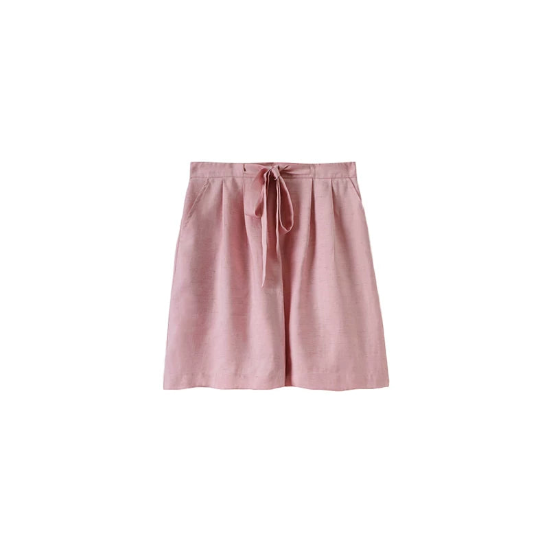 Cotton Linen Bermuda Shorts