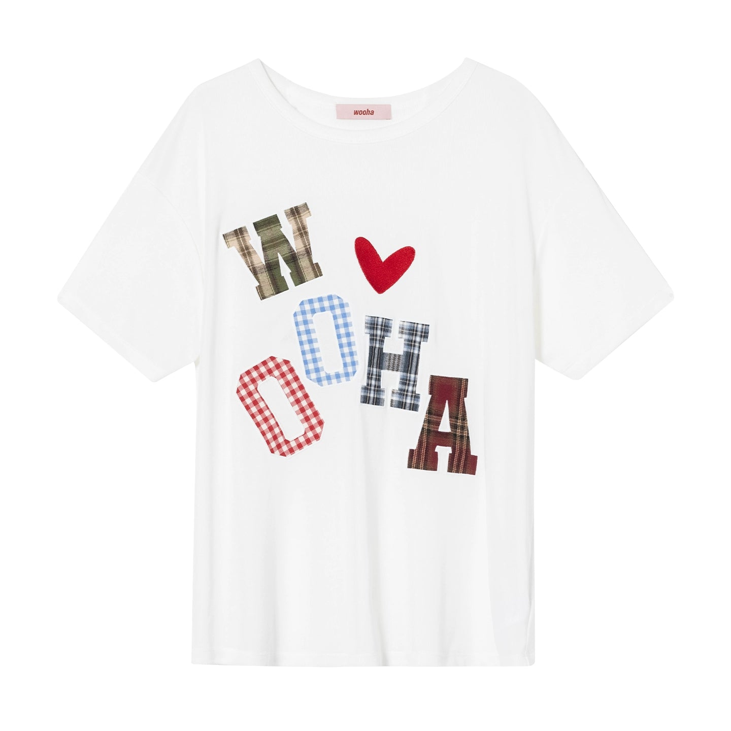 Fall Plaid Patch T-shirt