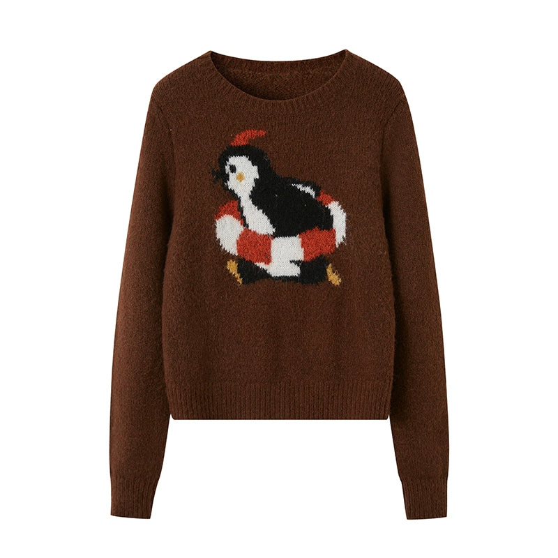 Pinguin Jacquard Slim Strickpullover