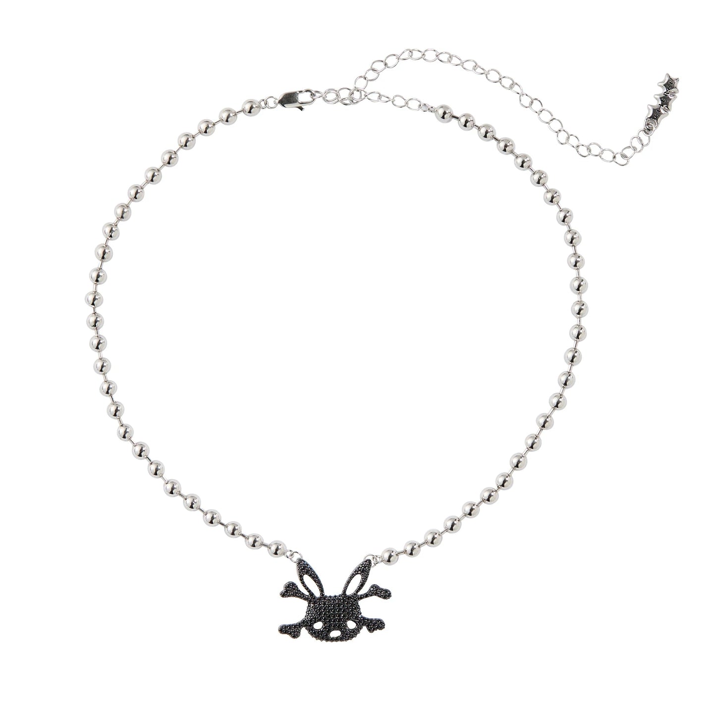 Diamond Bunny Skull Necklace